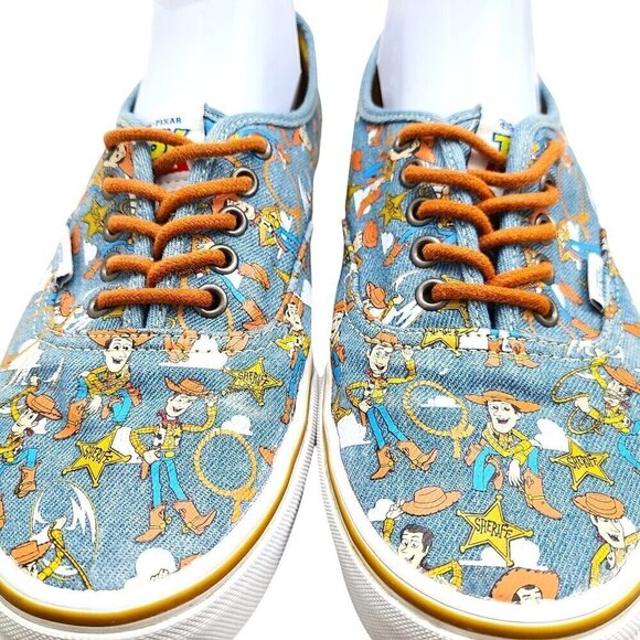 Vans Woody Toy Story Disney Pixar Denim Skater Sneaker size Men 9 Women 10.5 - Picture 4 of 15